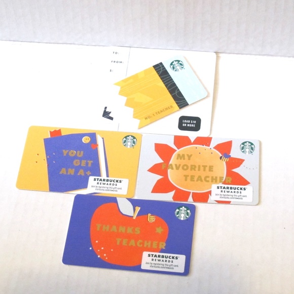 Starbucks 2020 4 Teacher Collection CARD NO VALUE - Picture 1 of 2